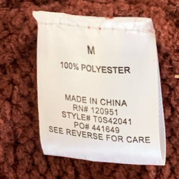 Hippie Rose Long Knit Cardigan Rust Size M #90E - Picture 7 of 8